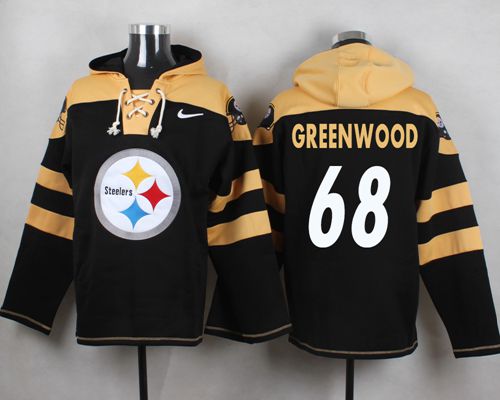 Nike Steelers #68 L.C. Greenwood Black Player Pullover NFL Hoodie